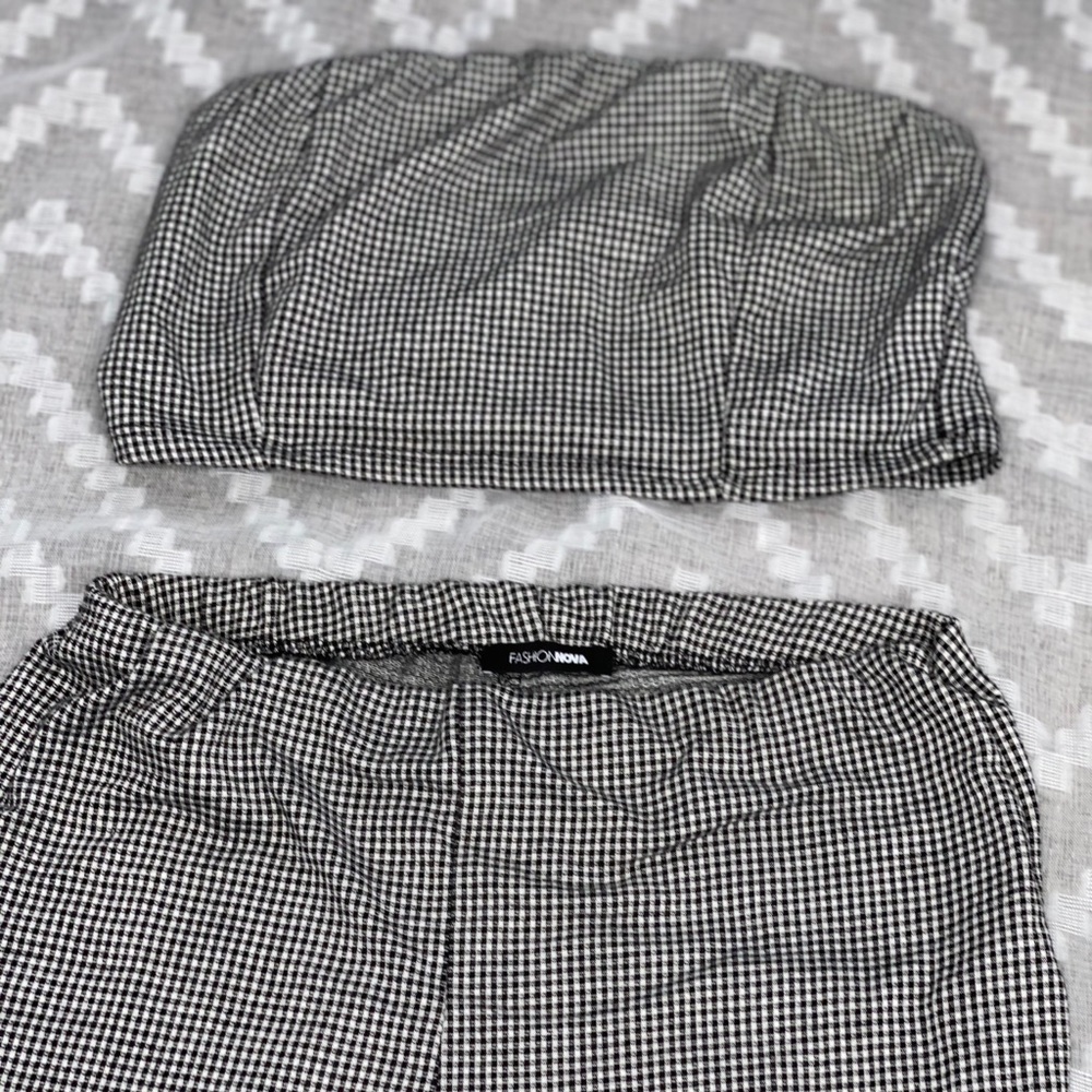 Fashion Nova Plaid 2 Piece Set